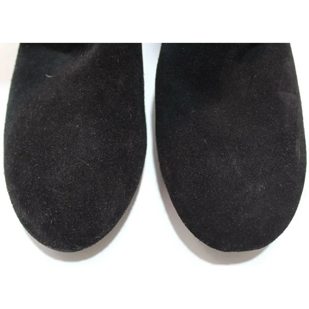 White Mountain Fawn Black Suede Mid-Calf Boots 6 M
